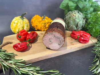 Kiełbasa krakowska sucha z czosnkiem niedźwiedzim